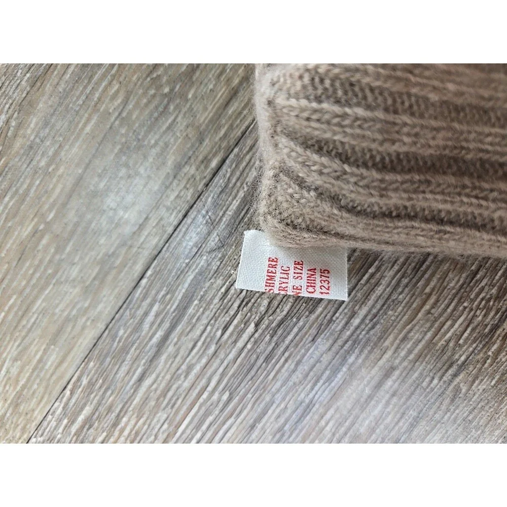 Vintage Sand & Siman Cashmere Gloves Taupe Small Adult Comfy